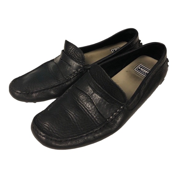 Lacoste PARIS Concours Men\'s Driving Loafers Black Fine Leather 9 Wide -‎ 9.5 main image 2